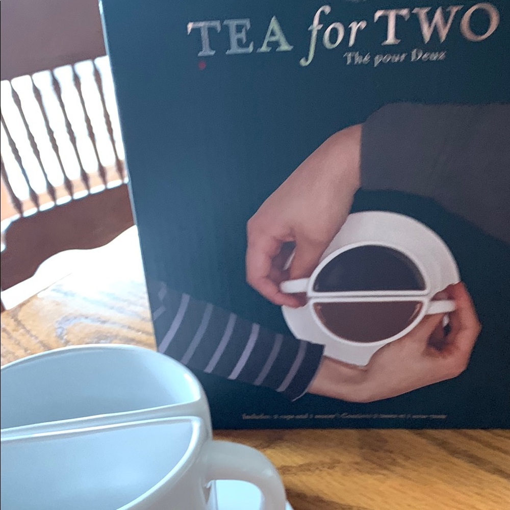 Kikkerland Tea for Two Set - White